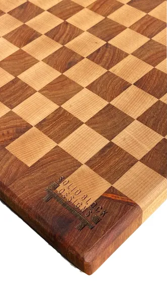 End Grain Cutting Board - Kiaat & Beech