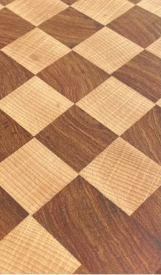 End Grain Cutting Board - Kiaat & Beech